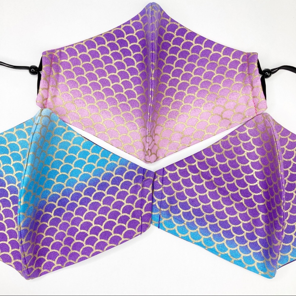 Mermaid Face Mask with Adjustable Straps
